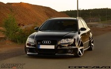 Cars audi rs4 avant tuning concavo Desk Mat Stitched
