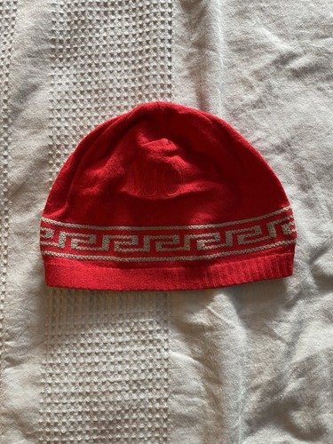 Versace Beanie Hats for Men Red Size S/M