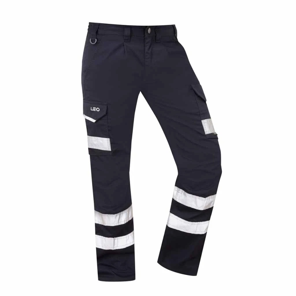 Leo Navy Combat Hi Vis Work Trousers Class 1 Reflective Cargo Trouser CT02
Opens in a new window or
