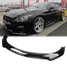 For Infiniti M35 M35h M37 M45 Front Bumper Lip Splitter Spoiler Kit Glossy Black