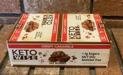 Keto Wise Fat Bombs - Crispy Caramels - 16 packs 32g each