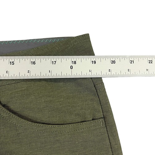 Linksoul Pants Mens 36R Green Flat Front Stretch Chino Polyester Golf Preppy - Picture 7 of 11