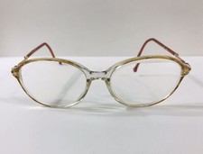 Vintage 80s Camelot Lady Eyeglasses Nutmeg Clear Tan Frames 135mm