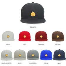 Youth Kid Size Orange Patch Flat Bill Snapback Baseball Cap - FREE SHIPPING