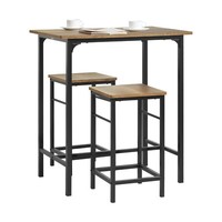 Sobuy Bartisch Set 3-Teilig Bistrotisch Mit 2 StüHlen Sitzgruppe OGT10-PF