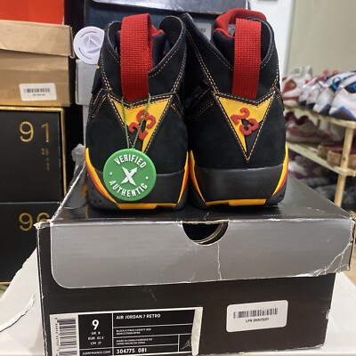 Size 9 - Air Jordan 7 Retro 2006 Citrus Deadstock with 
