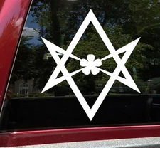 Thelema Hexagram Vinyl Decal | Unicursal Occult Symbol Crowley | Die Cut Sticker