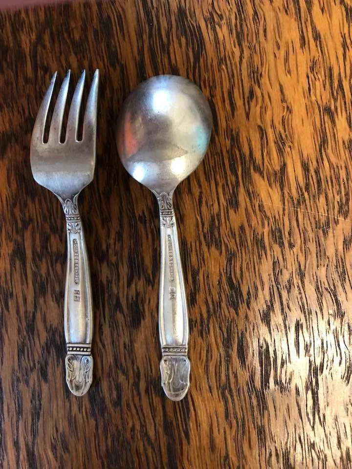 Holmes and edwards best sale baby spoon and fork