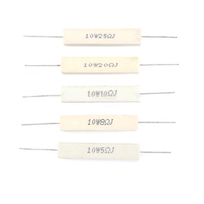 Lot De 10 Résistances Ciment 10W - Valeurs Variées (1 Ohm à 10k Ohms) - Pour Réparation Et Bricolage électronique - 10