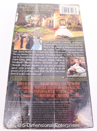 GONE WITH THE WIND (VHS, 1998, Re-Mastered) Gable Leigh Brand NEW SEALED - Picture 2 of 6