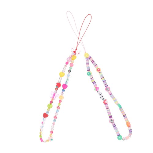 2 Pcs Mobile Phone Chain Ornaments Cellphone Charm Strap Wristlet - Zdjęcie 10 z 12