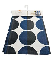 Bed Bath & Beyond Studio 3B 2 Tone  Circles  Black/Blue Runner 72”x 14”.