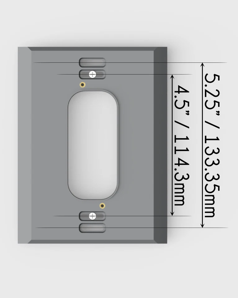 Ring PRO 2 Video Timbre Placa Adaptador NUTONE e Intercomunicador M&S. Tornillos ocultos Foto 4 de 4