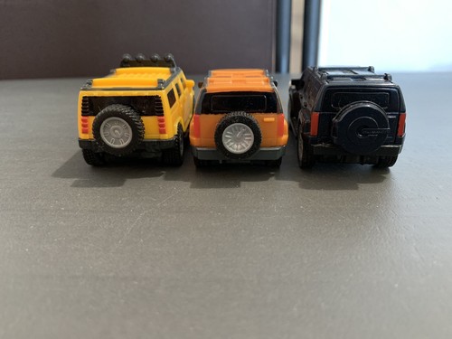 McDonalds Happy Meal Diecast Toy Car Hummer Lot of 3 (Yellow, Orange, Black) - Picture 2 of 5