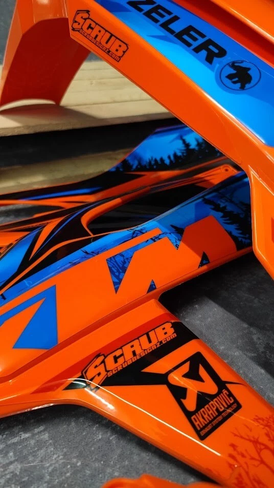 Plastics + Graphics applied KTM 2020 2021 2022 2023 XC-W XCF-W EXC EXC-F - Imagem 2 de 4