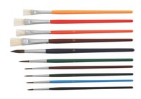 50 (5X 10Stk) Pinsel Pinselset Schulmalpinsel Schulpinsel