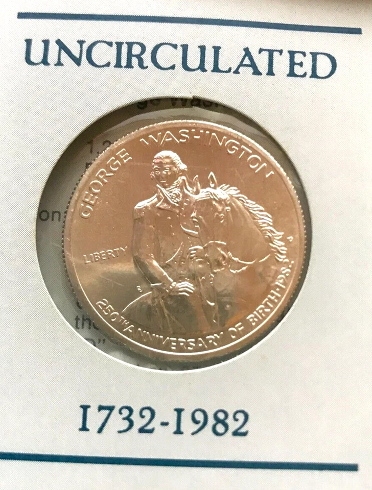 1982 D George Washington Silver Half Dollar Uncirculated With Box and COA - Image 2 of 4
