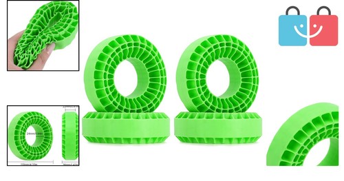 Enhanced Stability Silicone Rubber Tire Inserts for 1/10 RC Crawlers - Green - Picture 2 of 11