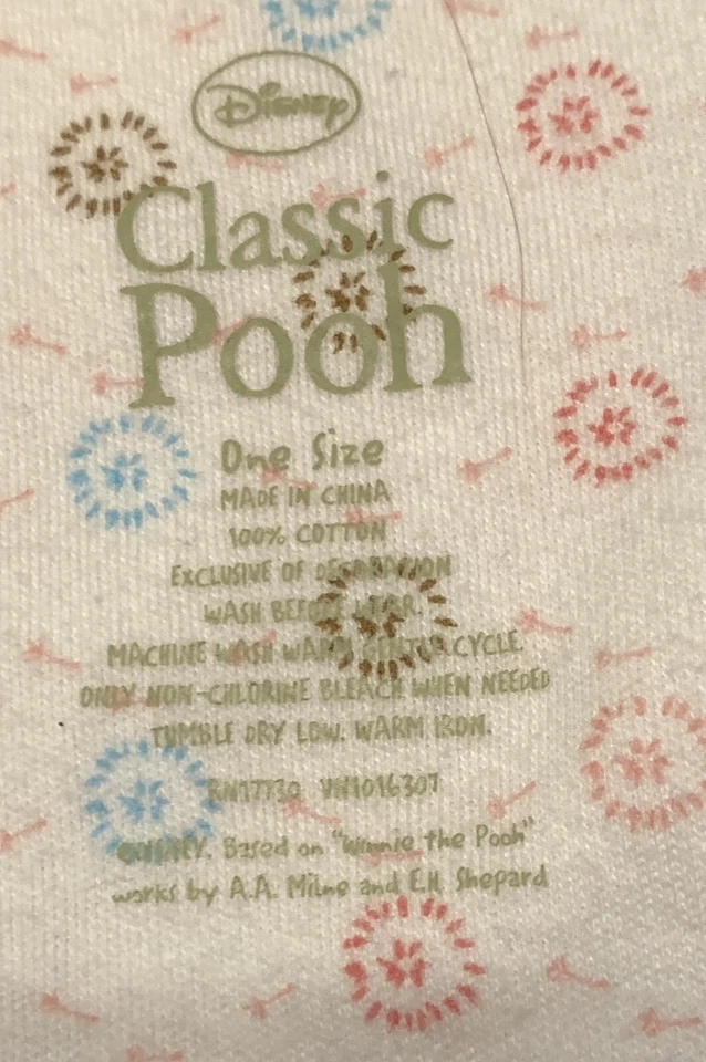 Disney Classic Pooh Baby Blanket My First Adventure Pink Piglet Stripes Cotton - Image 4 of 4