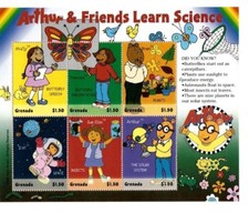 Grenada 2004 - Arthur The Aardvark - Learn Science - Sheet of 6 Stamps - MNH