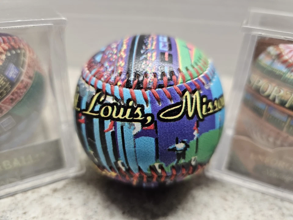 St Louis Cardinals MLB Busch Stadium Sportsman's Park Unforgetaball Baseball Set - Image 2 of 4