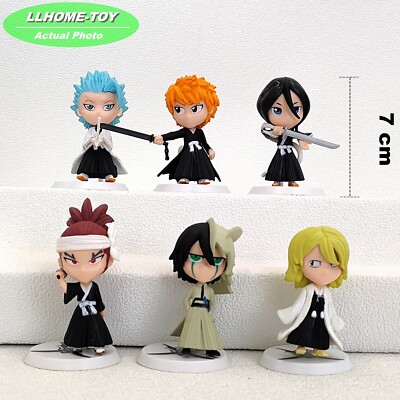 Anime BL Ichigo Rukia Renji Toushirou 6 pcs Cute Figure Statue Toy Gift