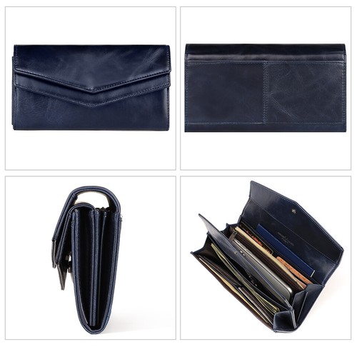 Portafoglio Donna Grande Elegante Vera Pelle Protezione RFID Portamonete Piccolo - Foto 50 di 51