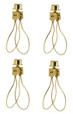 4 Pack -Lamp Shade Light Bulb Clip-On Adapter Clip w/ Shade Attaching Finial Top