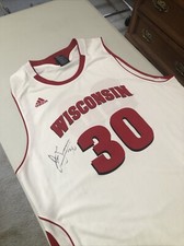 Adidas Wisconsin Badger Jon Leuer Autograph Jersey Size XL Great To Wear Or Show