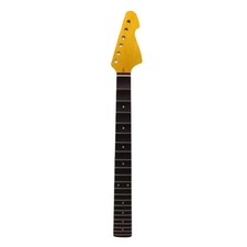 Full scalloped Guitar Neck Yellow Finished Rosewood Fretboard Dot inlay Bolt on