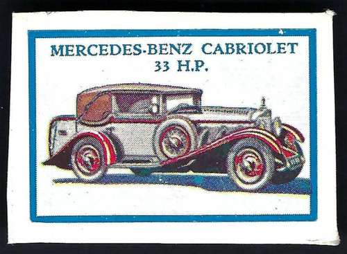 THOMSON - MOTOR CARS - MERCEDES BENZ CABRIOLET 33 PS