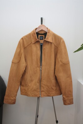 Gap Leather Jacket Men's Medium | eBay