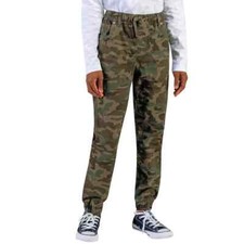 Levi's Elastic Cuff Stretch Twill Jogger Pants Youth Boys 14 Green Camo NEW