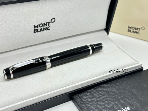 New Montblanc Boheme Noir Platinum Line Rollerball Fineliner Resin Black ID 5098