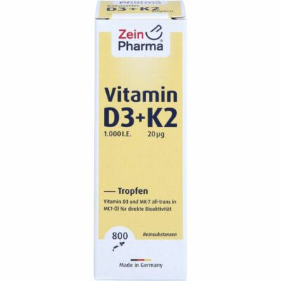 VITAMIN D3+K2 MK-7 Tropfen z.Einnehmen hochdosiert 25 ml PZN16702951