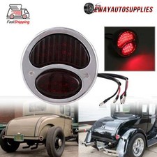 Chrome Taillight Brake Stop Lamp For Ford Model A Duolamp Red Hot Rod Tail Light