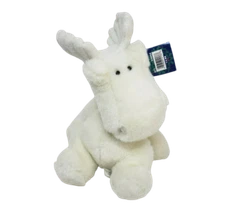 VINTAGE SEARS WINDSOR COLLECTION WHITE MILTON MOOSE STUFFED ANIMAL PLUSH TOY TAG