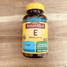 Nature Made Vitamin E 180 mg (400 IU) dl-Alpha Antioxidant 300 Count 07/2029