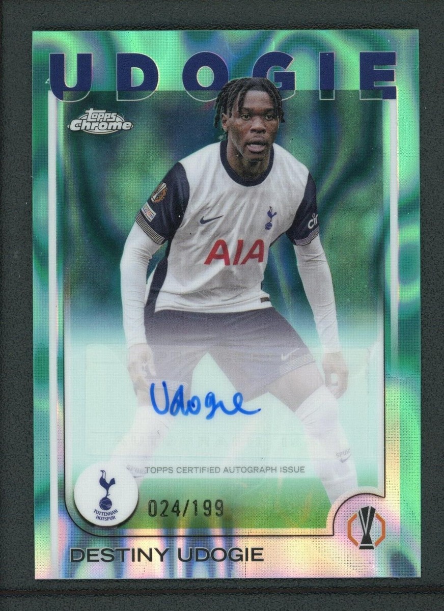 デルピエロ　topps chrome 2025 DESTINY UDOGIE 024/199 AUTO TOPPS CHROME UEFA EUROPA