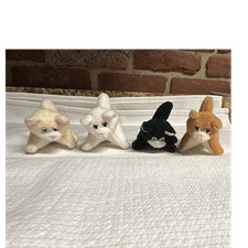 Vintage 90's Mini Pound Purries Plush Kittens Galoob Toys Set of 4 Pound Puppies