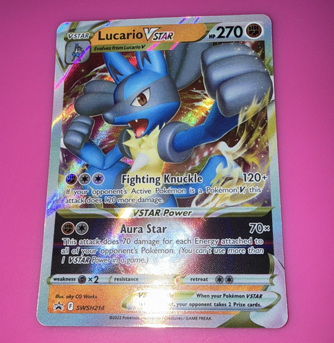 Lucario VSTAR SWSH214 Promo 2022 Holo Black Star Promo English Pokémon TCG
