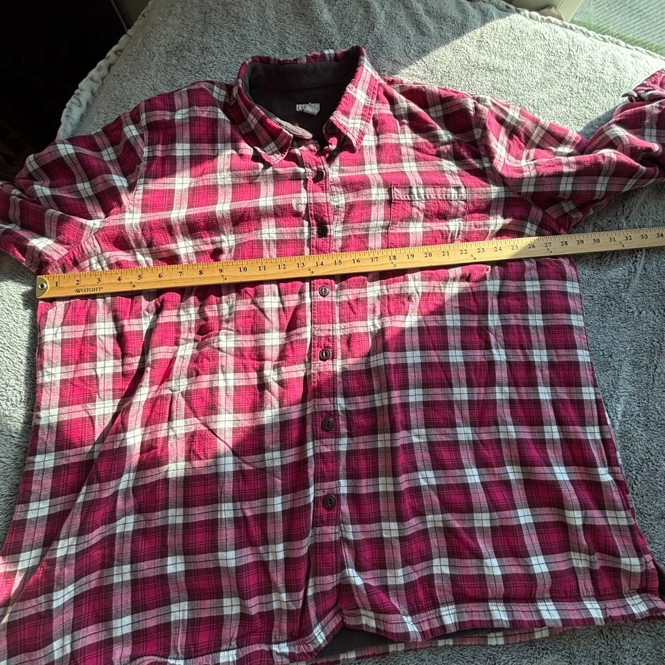 Chaqueta de mujer LL Bean talla 3X franela abotonada línea polar occidental 18920 Foto 3 de 4