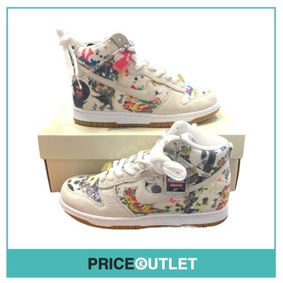 Nike - SB Dunk High OG QS - White & Multi Colour - FD8778 100 - Größe UK 6 - BRAN