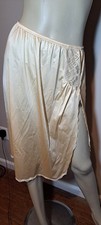 Beige Nylon Vtg Half Slip Tall Extra High Side Slit Med TT Vanity Fair