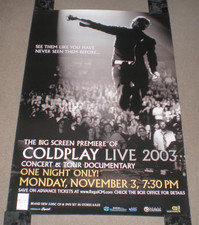 Coldplay Live 11/3/2003 Concert & Tour Documentary Poster 40X27
