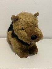 Vintage Lifelike realistic Yorkshire Terrier Dog Plush Yorkie soft toy puppy
