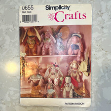 Simplicity 0655 Doll/Toy Sewing Pattern Stuff...