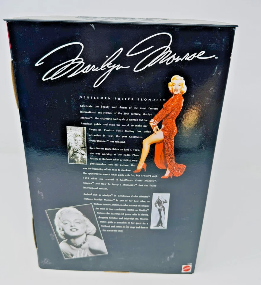 Muñeca Barbie Marilyn Monroe 1997 17452 caballeros prefieren rubias nueva en caja Foto 4 de 4