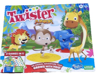 Hasbro Twister Junior 2 Games In 1 Double Sided Animal Safari & Animal Party _A4