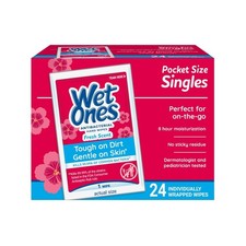 24ct Fresh Scent Single Hand Wipes Portable Daily Personal Cleansing Packs